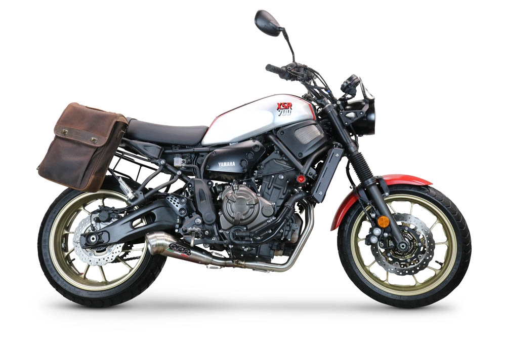 Pot echappement compatible avec Yamaha Xsr 700 2021-2024, Powercone Evo, Pot échappement complet, non légal pour les pays de l'UE, avec db killer amovible 