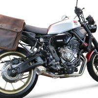Pot echappement compatible avec Yamaha Xsr 700 2021-2024, Powercone Evo, Pot échappement complet, non légal pour les pays de l'UE, avec db killer amovible 