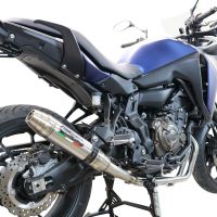 Pot echappement compatible avec Yamaha Tracer 700 GT 2019-2020, Deeptone Inox, Pot échappement complet, non légal pour les pays de l'UE, avec db killer amovible 