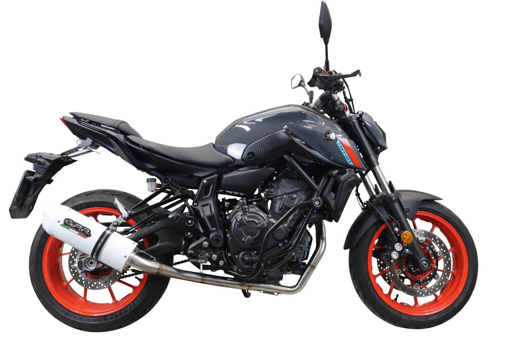 GPR exhaust compatible with  Yamaha FZ-7 MT07 2021-2024, Albus Evo4, Full system exhaust including removable db killer and catalyst, EPA-compliant 