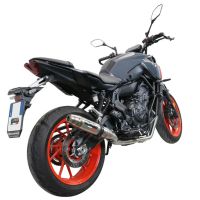 Pot echappement compatible avec Yamaha Mt-07 2014-2016, Deeptone Inox, Pot echappement racing, ligne complet, fourni avec collecteur spécifique, article sans homologation 