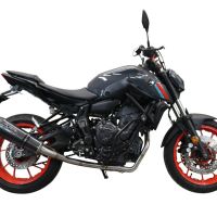 GPR pot echappement compatible avec Yamaha Mt-07 2021-2024, New Grand Prix Evo Poppy, Homologué et légal, système d'échappement complet avec catalyseur et db killer amovible 