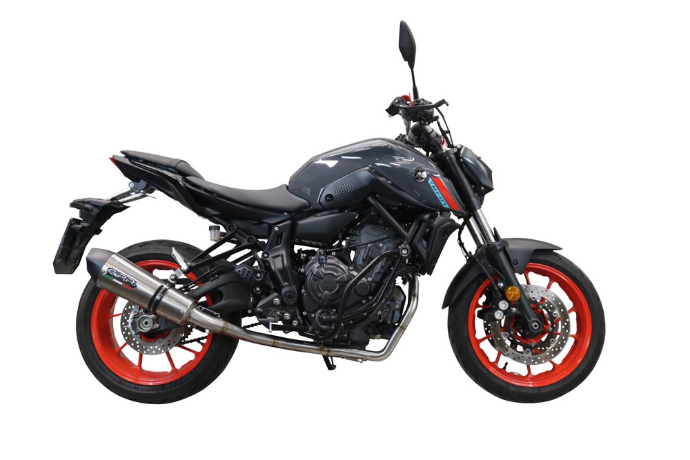 GPR exhaust compatible with  Yamaha FZ-7 MT07 2021-2024, New Grand Prix Evo Titanium, Full system exhaust including removable db killer and catalyst, EPA-compliant 