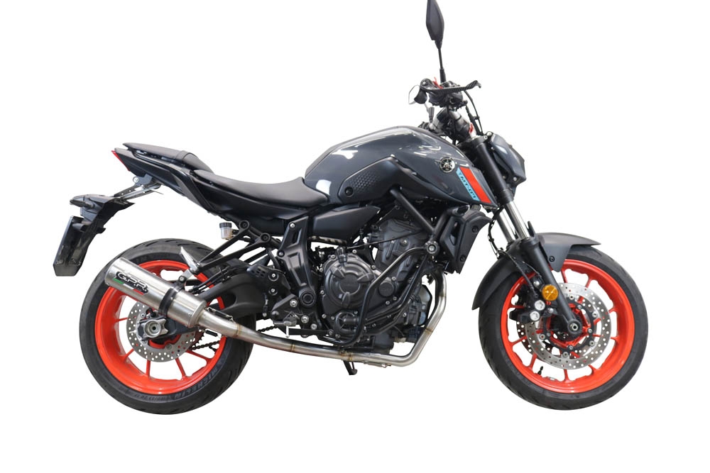Pot echappement compatible avec Yamaha Mt-07 2021-2024, M3 Inox , Pot échappement complet, non légal pour les pays de l'UE, avec db killer amovible 