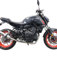 Pot echappement compatible avec Yamaha Mt-07 2021-2024, M3 Inox , Pot échappement complet, non légal pour les pays de l'UE, avec db killer amovible 
