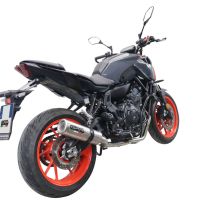 Pot echappement compatible avec Yamaha Mt-07 2021-2024, M3 Inox , Pot échappement complet, non légal pour les pays de l'UE, avec db killer amovible 