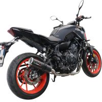 Pot echappement compatible avec Yamaha Mt-07 2021-2024, M3 Poppy , Pot échappement complet, non légal pour les pays de l'UE, avec db killer amovible 