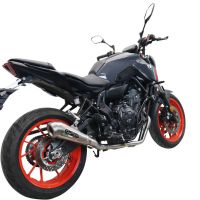 Pot echappement compatible avec Yamaha Mt-07 2021-2024, Powercone Evo, Pot échappement complet, non légal pour les pays de l'UE, avec db killer amovible 