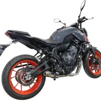 Pot echappement compatible avec Yamaha Mt-07 2021-2024, Deeptone Inox, Pot échappement complet, non légal pour les pays de l'UE, avec db killer amovible 