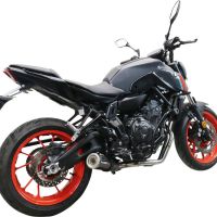 Pot echappement compatible avec Yamaha Mt-07 2021-2024, M3 Poppy , Pot échappement complet, non légal pour les pays de l'UE, avec db killer amovible 