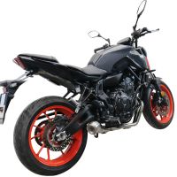 Pot echappement compatible avec Yamaha Mt-07 2021-2024, Powercone Evo, Pot échappement complet, non légal pour les pays de l'UE, avec db killer amovible 