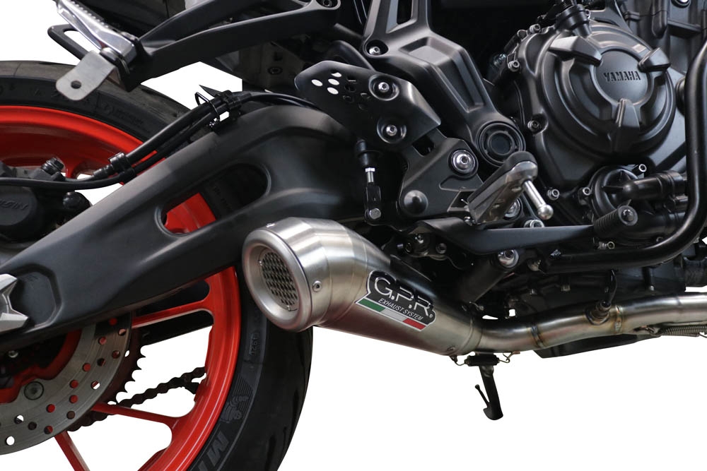 Pot echappement compatible avec Yamaha Xsr 700 2021-2024, Powercone Evo, Pot échappement complet, non légal pour les pays de l'UE, avec db killer amovible 