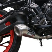 Pot echappement compatible avec Yamaha Xsr 700 2021-2024, Powercone Evo, Pot échappement complet, non légal pour les pays de l'UE, avec db killer amovible 