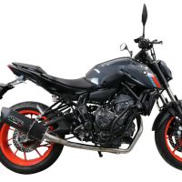 GPR exhaust compatible with  Yamaha FZ-7 MT07 2021-2024, Furore Evo4 Poppy, Full system exhaust including removable db killer and catalyst, EPA-compliant 