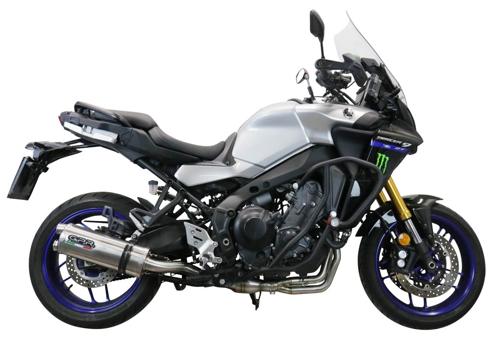 GPR exhaust compatible with  Yamaha Tracer 9 2021-2024, Dual Inox, Full system exhaust including removable db killer and catalyst, EPA-compliant 