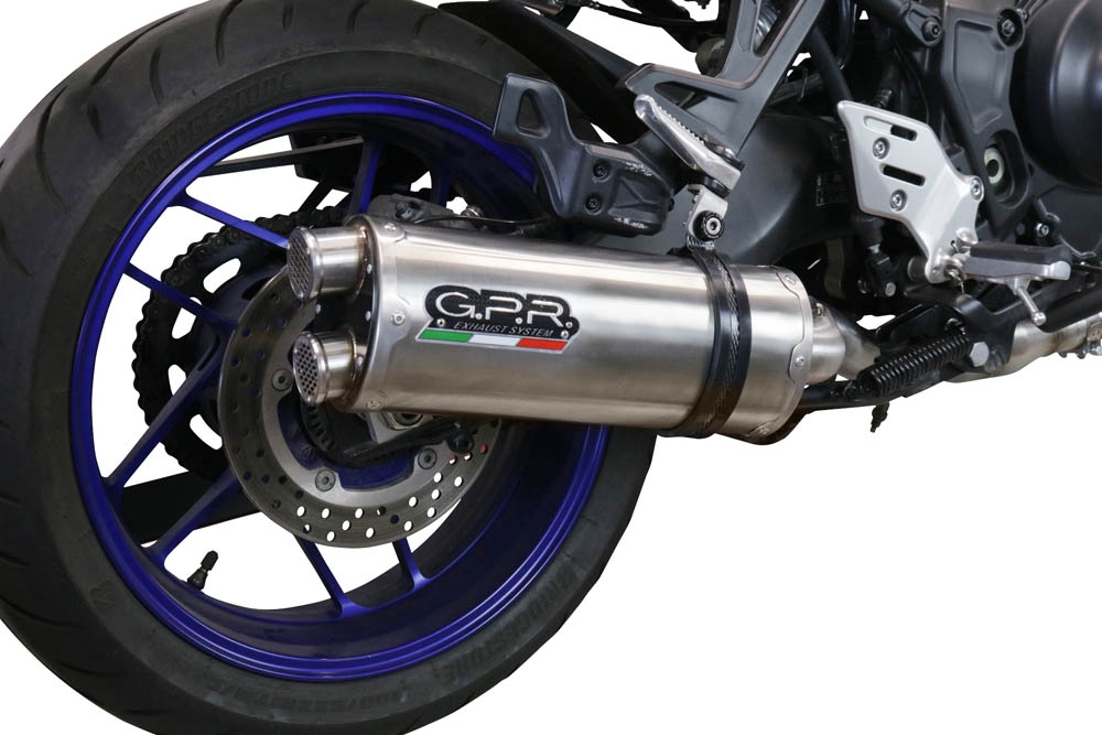 GPR exhaust compatible with  Yamaha Tracer 9 2021-2024, Dual Inox, Full system exhaust including removable db killer and catalyst, EPA-compliant 