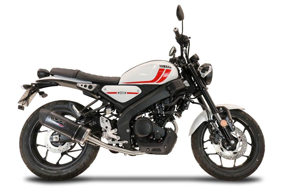 Pot echappement compatible avec Yamaha XSR 125 2021-2025, Furore Poppy, Pot échappement complet, non légal pour les pays de l'UE, avec db killer amovible 