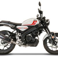 Pot echappement compatible avec Yamaha XSR 125 2021-2025, Furore Poppy, Pot échappement complet, non légal pour les pays de l'UE, avec db killer amovible 
