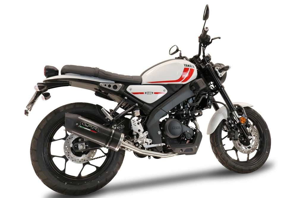 Pot echappement compatible avec Yamaha XSR 125 2021-2025, Furore Poppy, Pot échappement complet, non légal pour les pays de l'UE, avec db killer amovible 