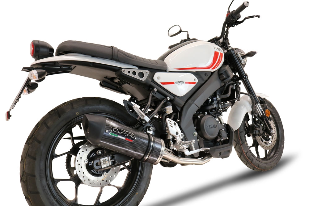 Pot echappement compatible avec Yamaha XSR 125 2021-2025, Furore Poppy, Pot échappement complet, non légal pour les pays de l'UE, avec db killer amovible 