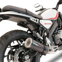 Pot echappement compatible avec Yamaha XSR 125 2021-2025, M3 Black Titanium, Pot échappement complet, non légal pour les pays de l'UE, avec db killer amovible 