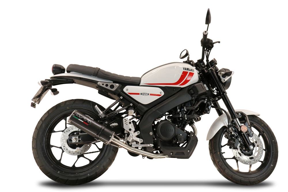 Pot echappement compatible avec Yamaha XSR 125 2021-2025, M3 Poppy , Pot échappement complet, non légal pour les pays de l'UE, avec db killer amovible 