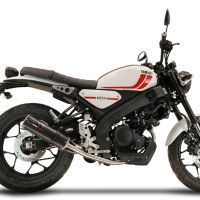 Pot echappement compatible avec Yamaha XSR 125 2021-2025, M3 Poppy , Pot échappement complet, non légal pour les pays de l'UE, avec db killer amovible 
