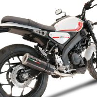 Pot echappement compatible avec Yamaha XSR 125 2021-2025, M3 Poppy , Pot échappement complet, non légal pour les pays de l'UE, avec db killer amovible 