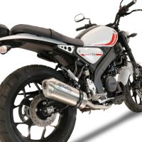 Pot echappement compatible avec Yamaha XSR 125 2021-2025, Satinox , Pot échappement complet, non légal pour les pays de l'UE, avec db killer amovible 