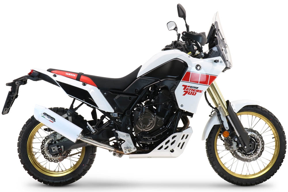 Pot echappement compatible avec Yamaha Tenere 700 2019-2020, Albus Evo4, Échappement légal, homologué,silencieux avec db killer amovible et tuyau de liaison spécifique 