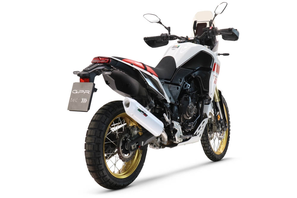 Pot echappement compatible avec Yamaha Tenere 700 2019-2020, Albus Evo4, Échappement légal, homologué,silencieux avec db killer amovible et tuyau de liaison spécifique 