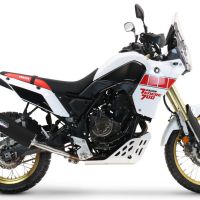 Pot echappement compatible avec Yamaha Tenere 700 2019-2020, Furore Evo4 Nero, Échappement légal, homologué,silencieux avec db killer amovible et tuyau de liaison spécifique 