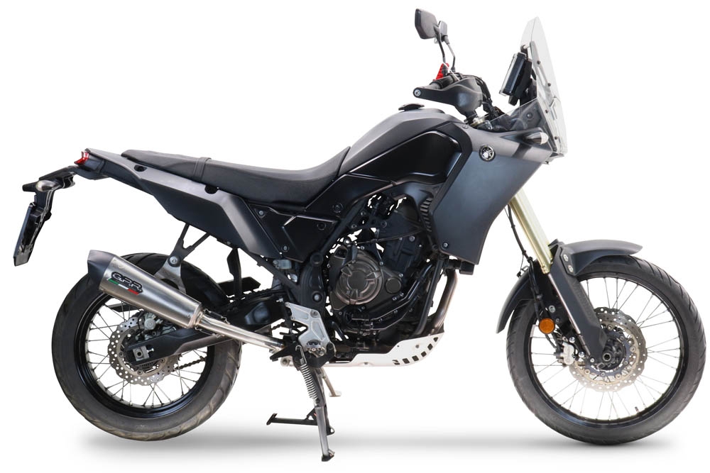 GPR exhaust compatible with  Yamaha Tenere 700 2019-2020, New Grand Prix Evo Titanium, Slip-on exhaust including removable db killer and link pipe, EPA-compliant 