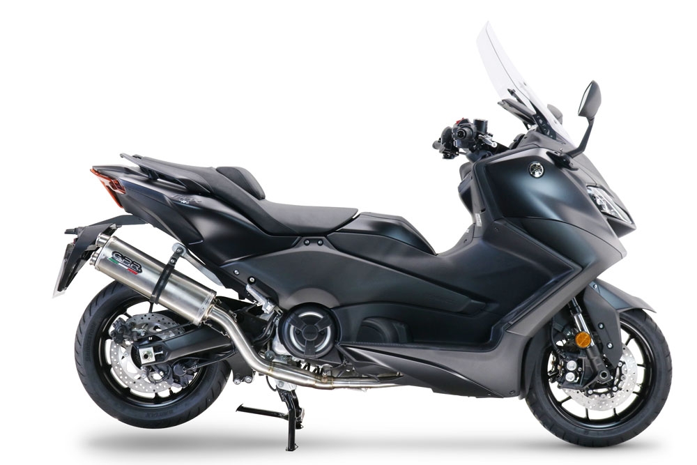 GPR exhaust compatible with  Yamaha T-Max 560 2020-2021, Dual Inox, Full system exhaust including removable db killer and catalyst, EPA-compliant 