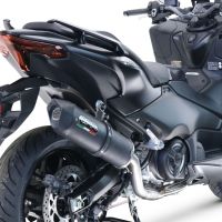 Pot echappement compatible avec Yamaha T-Max 560 2022-2024, Furore Nero, Pot échappement complet, non légal pour les pays de l'UE, avec db killer amovible 