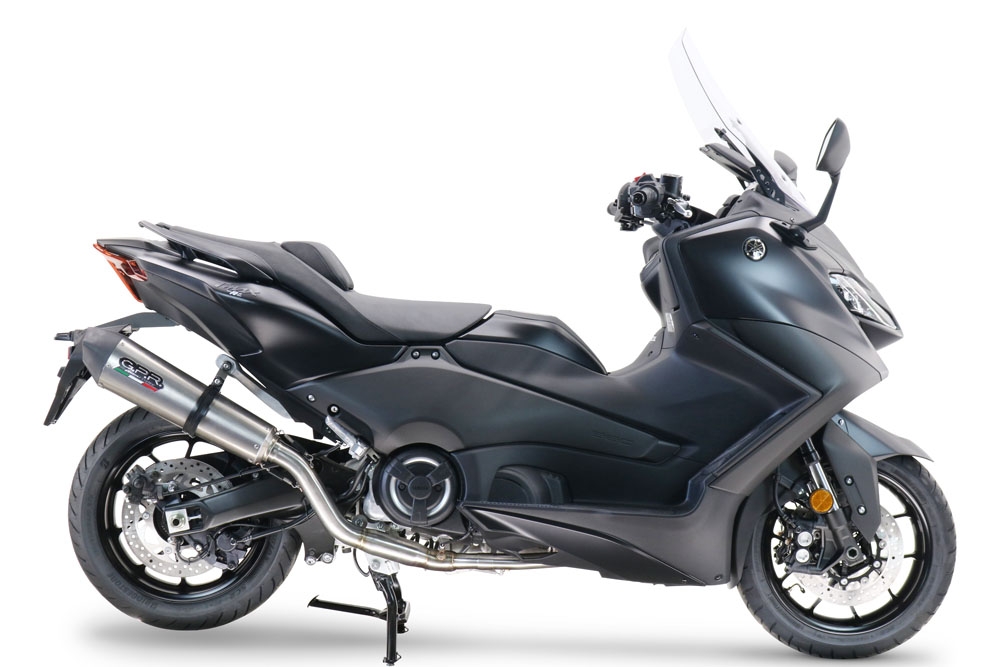 GPR pot echappement compatible avec  Yamaha T-Max 560 2022-2024, New Grand Prix Evo Titanium, Homologué et légal, système d'échappement complet avec catalyseur et db killer amovible 