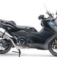 GPR pot echappement compatible avec  Yamaha T-Max 560 2022-2024, New Grand Prix Evo Titanium, Homologué et légal, système d'échappement complet avec catalyseur et db killer amovible 