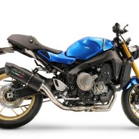 Pot echappement compatible avec Yamaha XSR900 2022-2024, Furore Evo4 Nero, Pot échappement complet, non légal pour les pays de l'UE, avec db killer amovible 