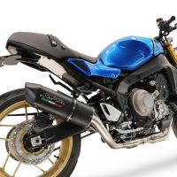 Pot echappement compatible avec Yamaha XSR900 2022-2024, Furore Evo4 Nero, Pot échappement complet, non légal pour les pays de l'UE, avec db killer amovible 