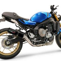 Pot echappement compatible avec Yamaha XSR900 2022-2024, M3 Black Titanium, Pot échappement complet, non légal pour les pays de l'UE, avec db killer amovible 