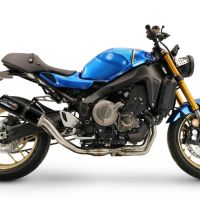 Pot echappement compatible avec Yamaha XSR900 2022-2024, M3 Black Titanium, Pot échappement complet, non légal pour les pays de l'UE, avec db killer amovible 