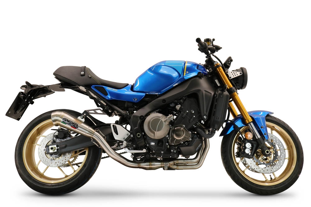 Pot echappement compatible avec Yamaha XSR900 2022-2024, Powercone Evo, Pot échappement complet, non légal pour les pays de l'UE, avec db killer amovible 