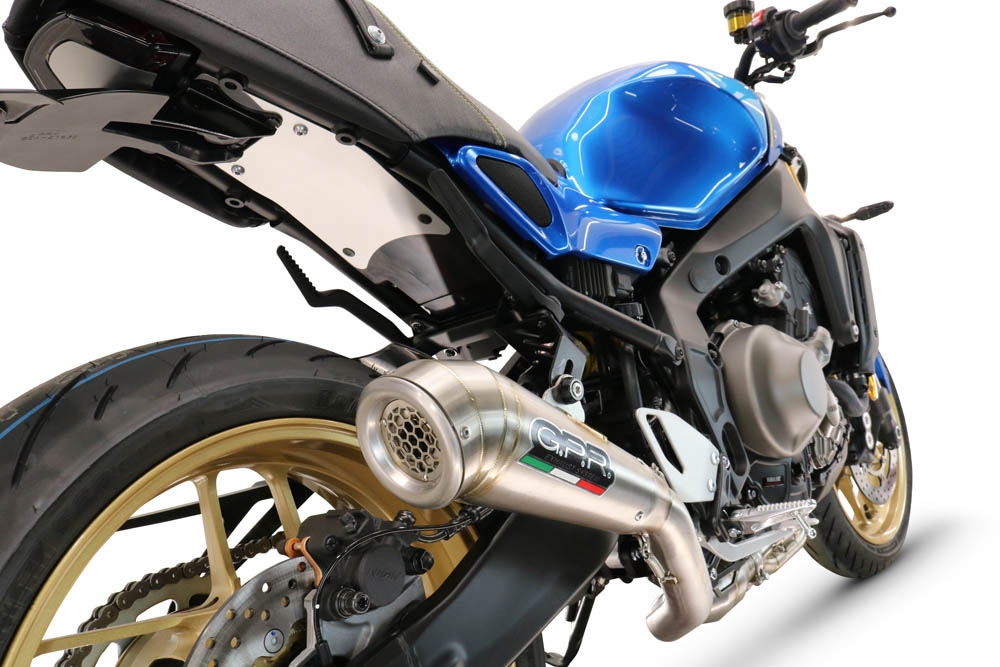 Pot echappement compatible avec Yamaha XSR900 2022-2024, Powercone Evo, Pot échappement complet, non légal pour les pays de l'UE, avec db killer amovible 