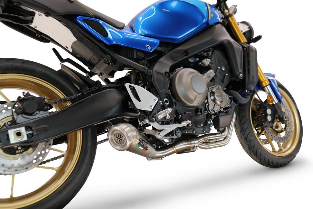 Pot echappement compatible avec Yamaha XSR900 2022-2024, Powercone Evo, Pot échappement complet, non légal pour les pays de l'UE, avec db killer amovible 