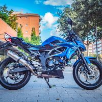 Pot echappement compatible avec Kawasaki Z 125 2021-2024, M3 Inox , Échappement légal, homologué,silencieux avec db killer amovible et tuyau de liaison spécifique 