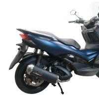 Pot echappement compatible avec Zontes M 310 2021-2024, Evo4 Road Inox, Pot échappement complet, non légal pour les pays de l'UE, avec db killer amovible 
