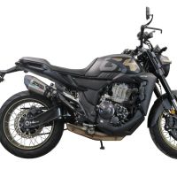 GPR exhaust compatible with  Zontes 350 GK 2022-2024, New Grand Prix Evo Titanium, Slip-on exhaust including removable db killer and link pipe, EPA-compliant 
