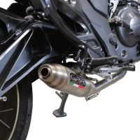Pot echappement compatible avec Zontes 350 T2 ADV 2022-2024, Deeptone Inox, Pot échappement complet, non légal pour les pays de l'UE, avec db killer amovible 