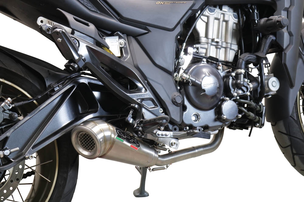 Pot echappement compatible avec Zontes 350 R1 2022-2024, Powercone Evo, Pot échappement complet, non légal pour les pays de l'UE, avec db killer amovible 