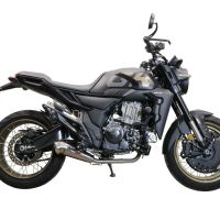 Pot echappement compatible avec Zontes 350 R1 2022-2024, Powercone Evo, Pot échappement complet, non légal pour les pays de l'UE, avec db killer amovible 